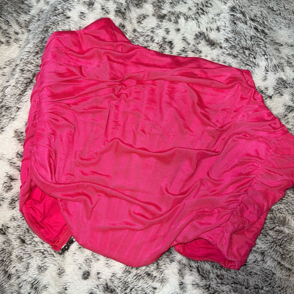 Hot pink zip corset top Medium